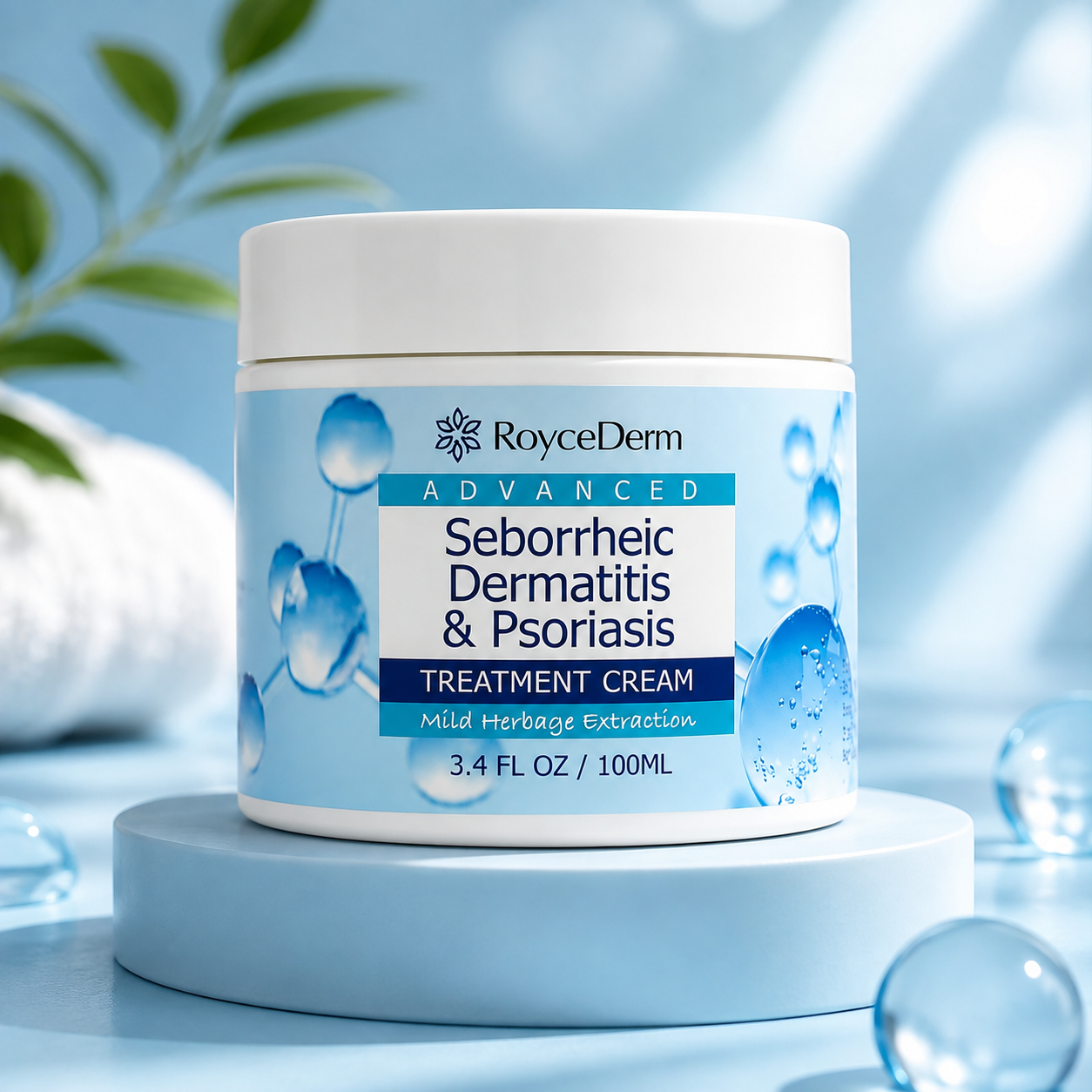 RoyceDerm® - Crema para la dermatitis seborreica y caspa