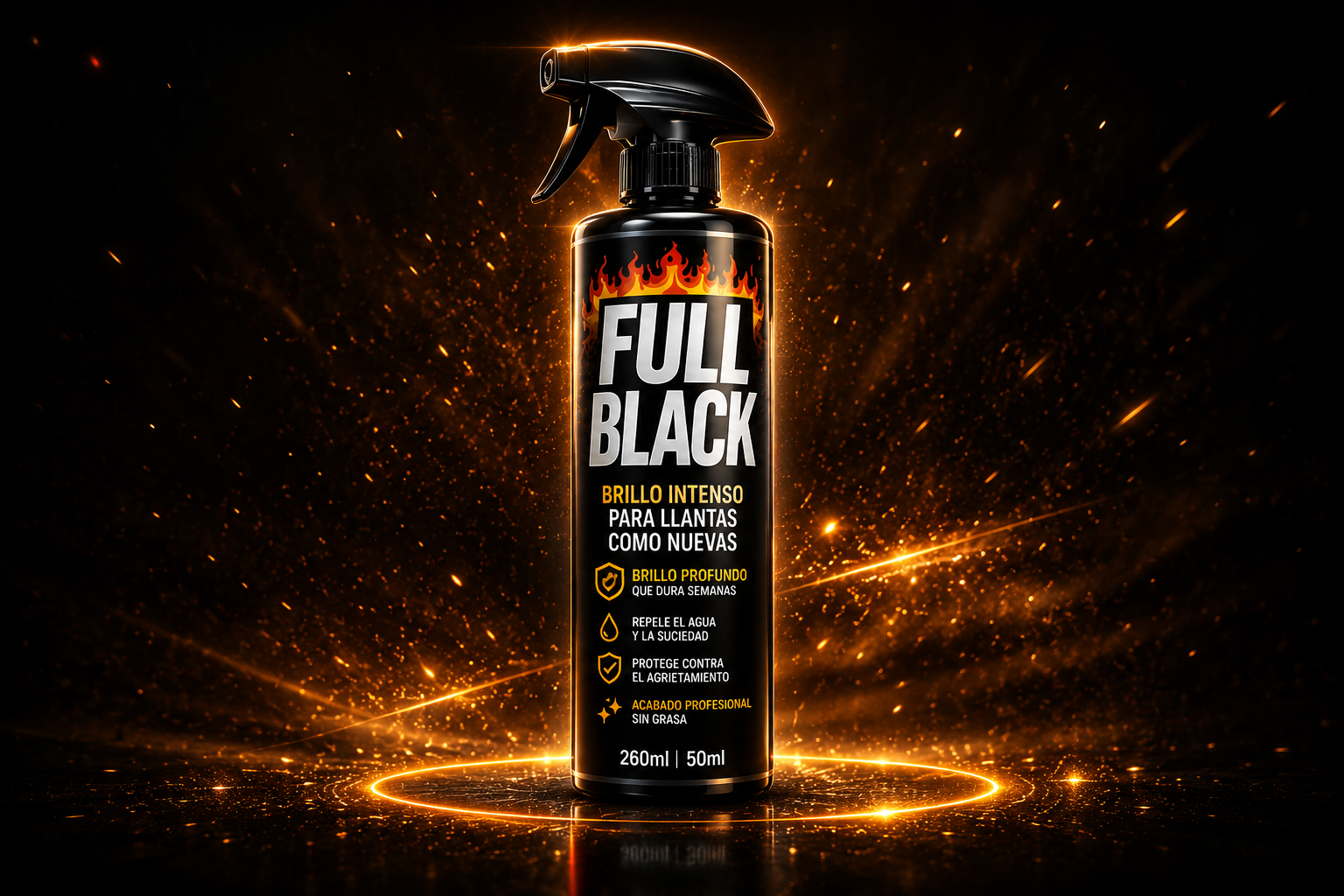FULL BLACK® - Restaurador y protector de llantas